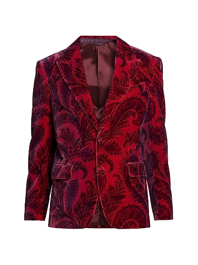 Paisley Velvet Blazer
