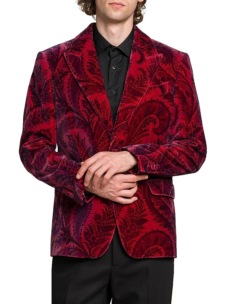 Paisley Velvet Blazer