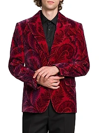 Paisley Velvet Blazer