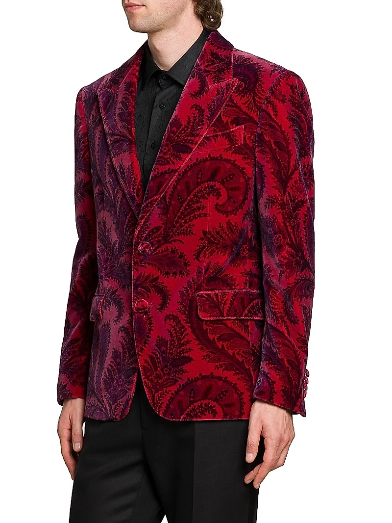 Paisley Velvet Blazer