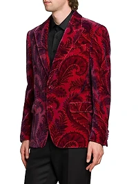 Paisley Velvet Blazer