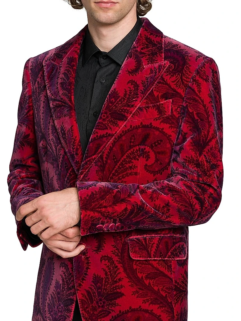 Paisley Velvet Blazer