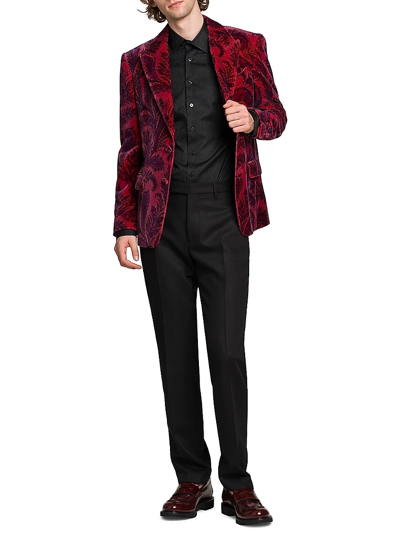 Paisley Velvet Blazer