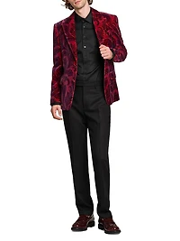 Paisley Velvet Blazer