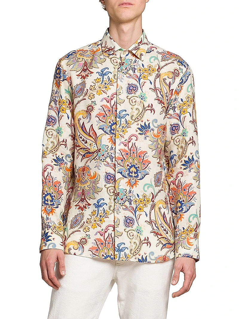 Paisley Linen Shirt
