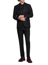 Printed Cotton-Silk Blazer