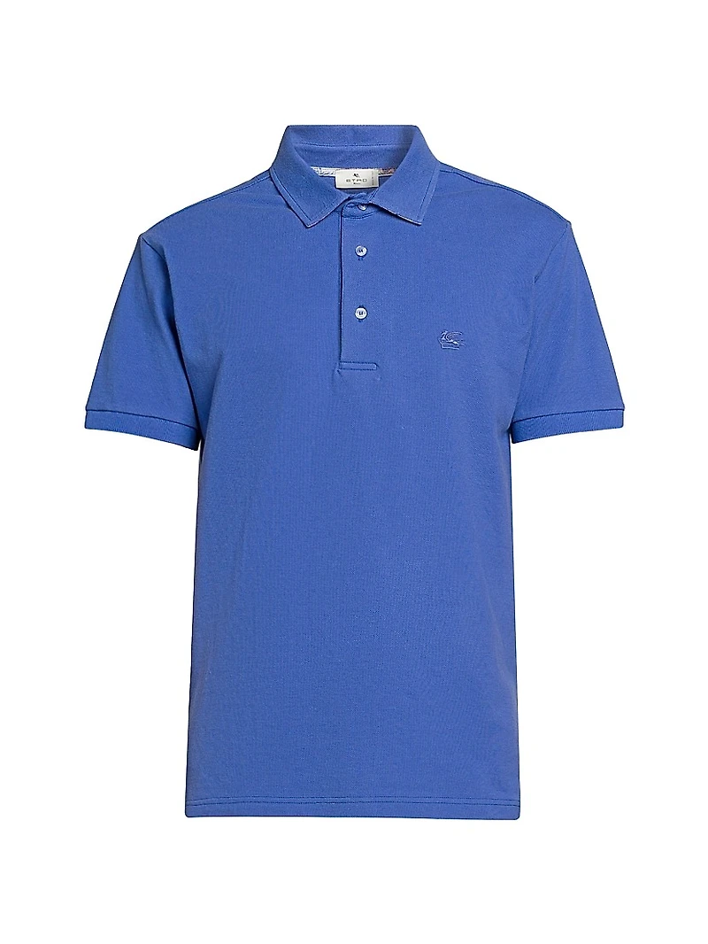 Piqué Cotton Polo Top