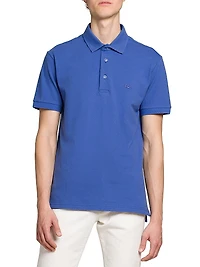Piqué Cotton Polo Top