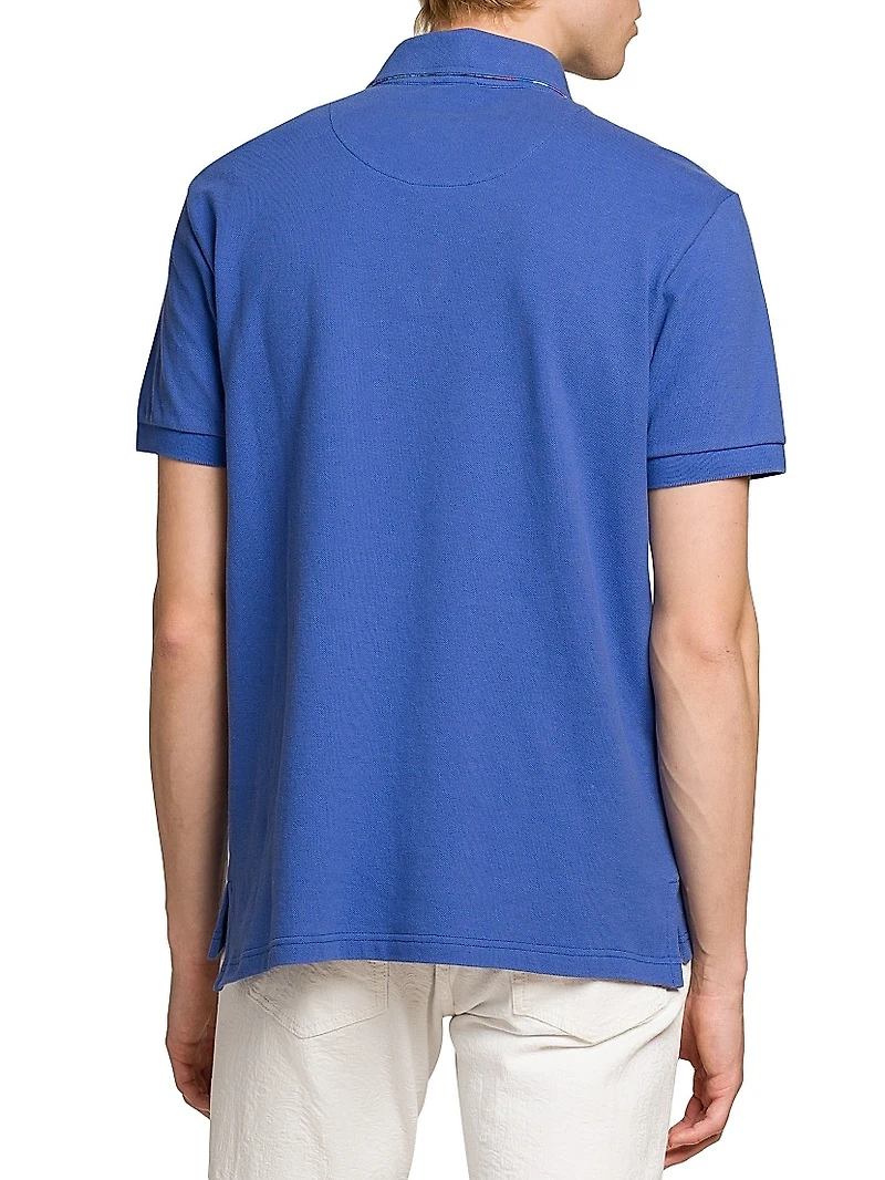 Piqué Cotton Polo Top