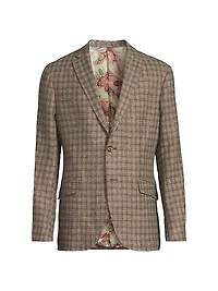 J Check Wool-Blend Blazer