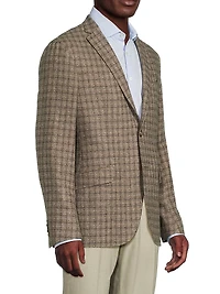 J Check Wool-Blend Blazer