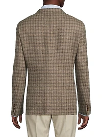 J Check Wool-Blend Blazer