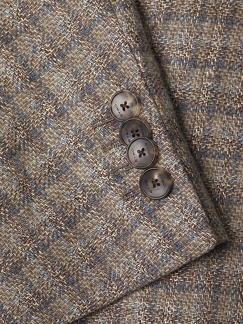 J Check Wool-Blend Blazer