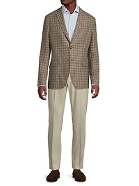 J Check Wool-Blend Blazer