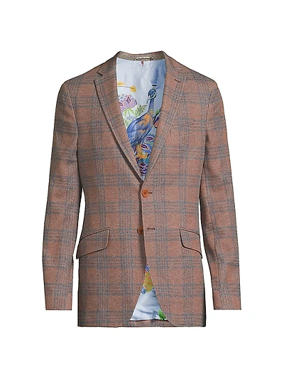 Plaid Cotton-Wool Jacket