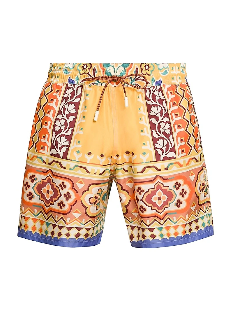 Tile Printed Swim Shorts