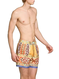 Tile Printed Swim Shorts