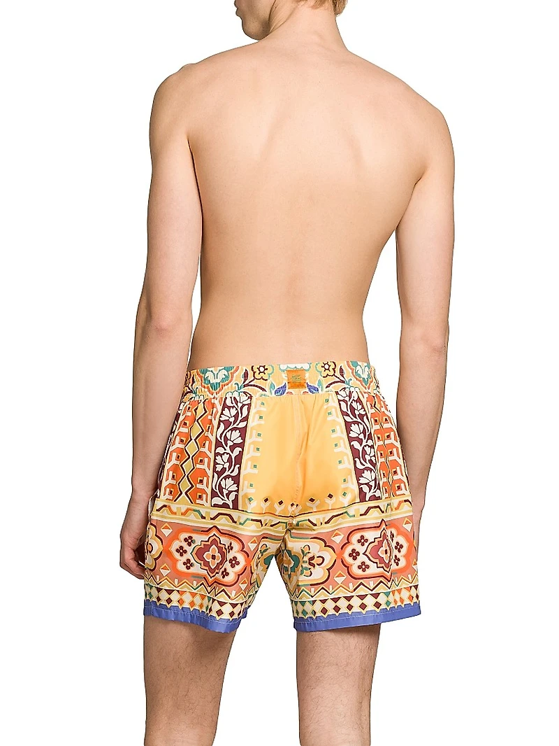 Tile Printed Swim Shorts