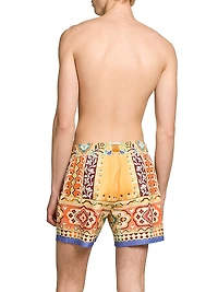 Tile Printed Swim Shorts