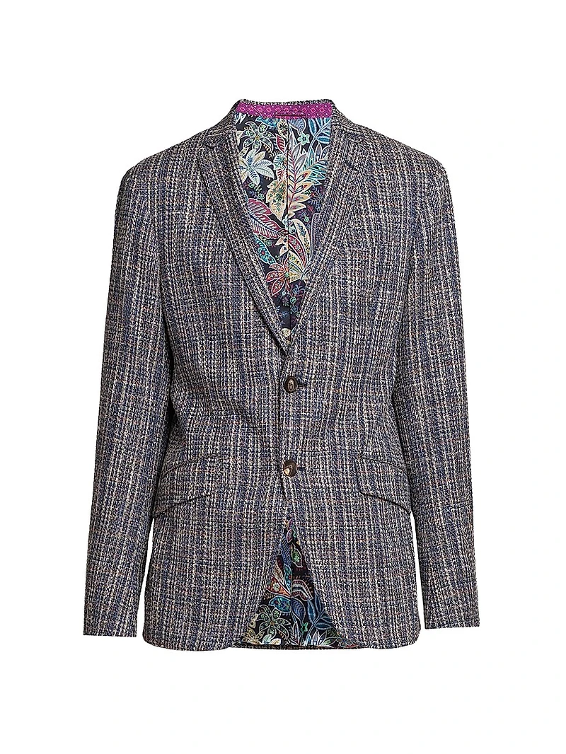 Textured Stretch-Cotton Blazer