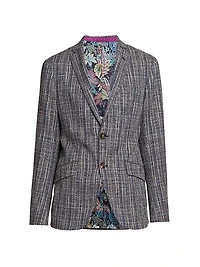 Textured Stretch-Cotton Blazer
