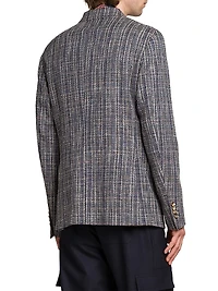 Textured Stretch-Cotton Blazer