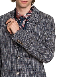 Textured Stretch-Cotton Blazer