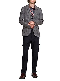 Textured Stretch-Cotton Blazer