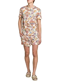 Paisley Cotton-Linen T-Shirt