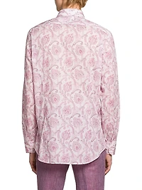Paisley Cotton Button-Front Shirt