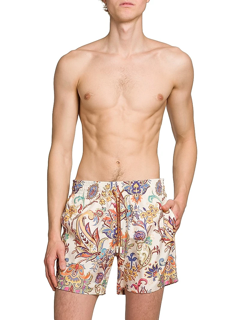 Roma Printed Swim Trunks