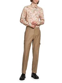 Stretch-Cotton Slim-Fit Cargo Pants