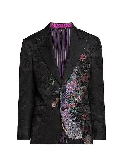 Peacock Wool Blend Blazer