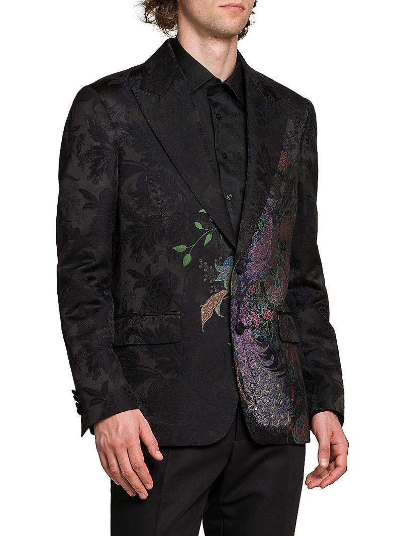 Peacock Wool Blend Blazer
