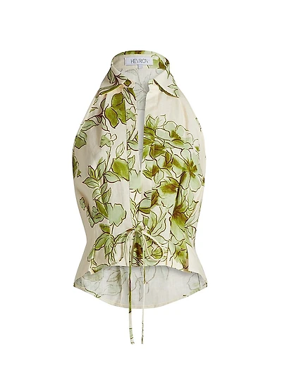 Sloan Floral Linen Top
