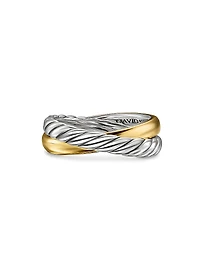 Crossover Two Row Rotating Ring Sterling Silver