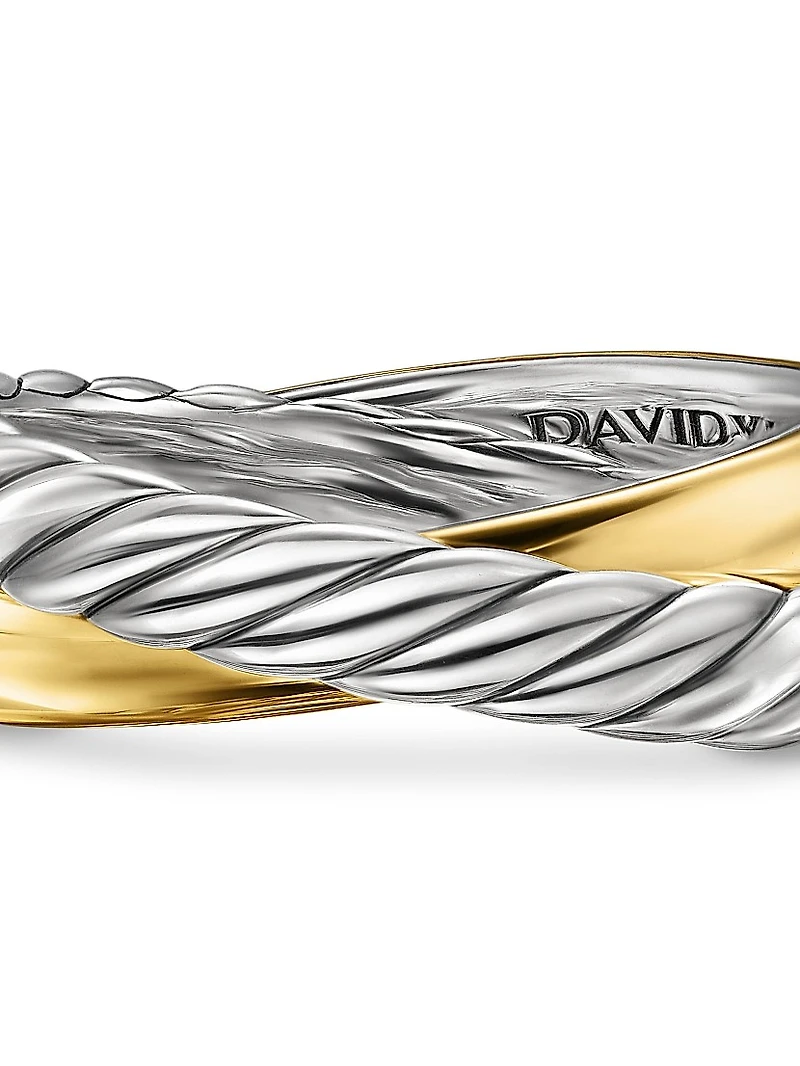 Crossover Two Row Rotating Ring Sterling Silver