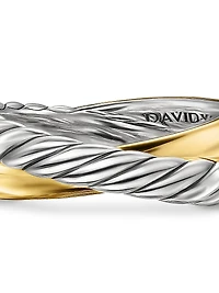 Crossover Two Row Rotating Ring Sterling Silver