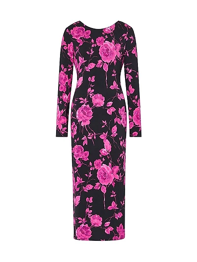 Amarilla Printed Jersey Midi-Dress