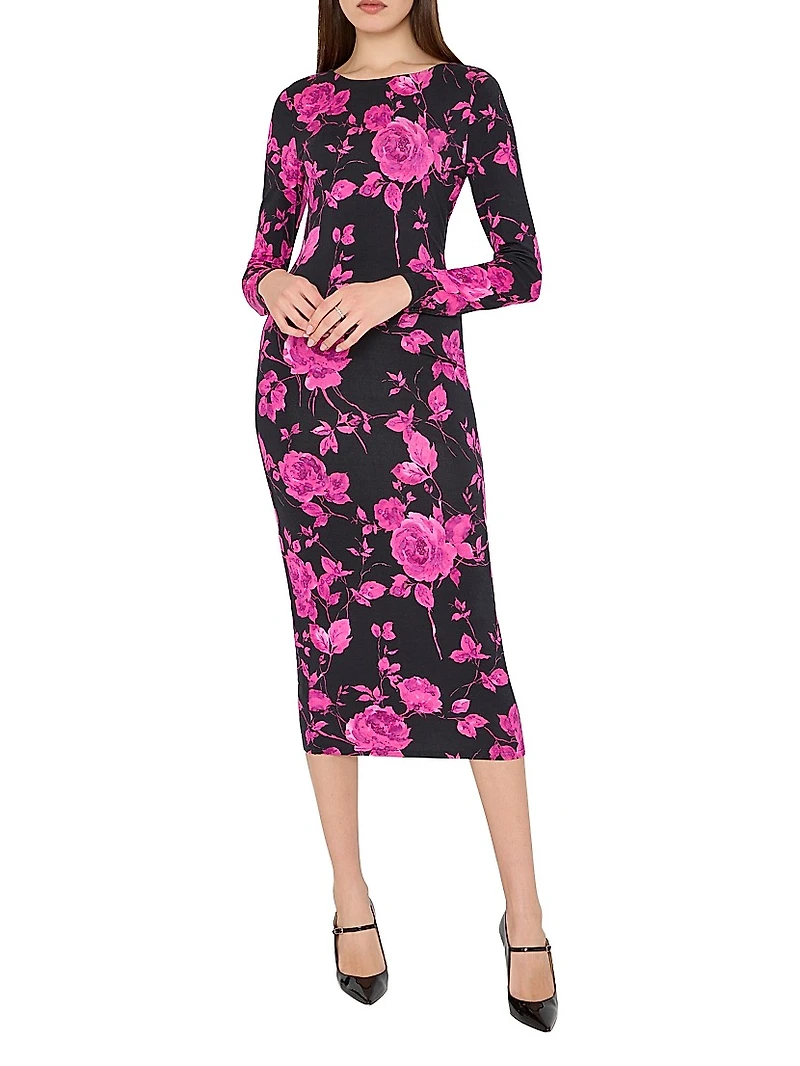 Amarilla Printed Jersey Midi-Dress