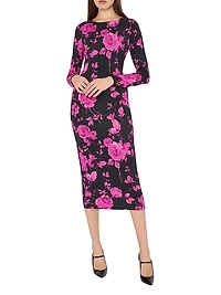 Amarilla Printed Jersey Midi-Dress