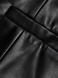 Faux-Leather Strapless Top