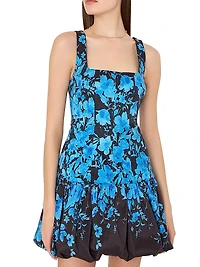 Wylma Floral Square-Neck Sleeveless Minidress