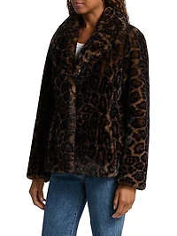 Arya Leopard Faux Fur Jacket