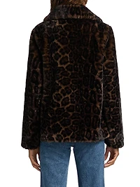 Arya Leopard Faux Fur Jacket