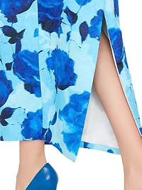 Orion Blurred Blossom Jacquard Bandeau Maxi Dress