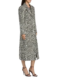 Wanda Sequined Stripe Coat