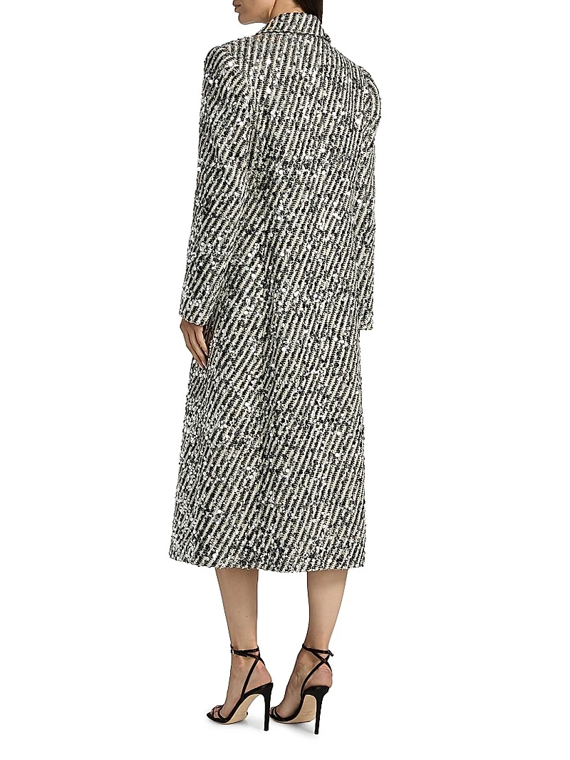 Wanda Sequined Stripe Coat