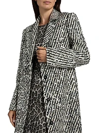 Wanda Sequined Stripe Coat