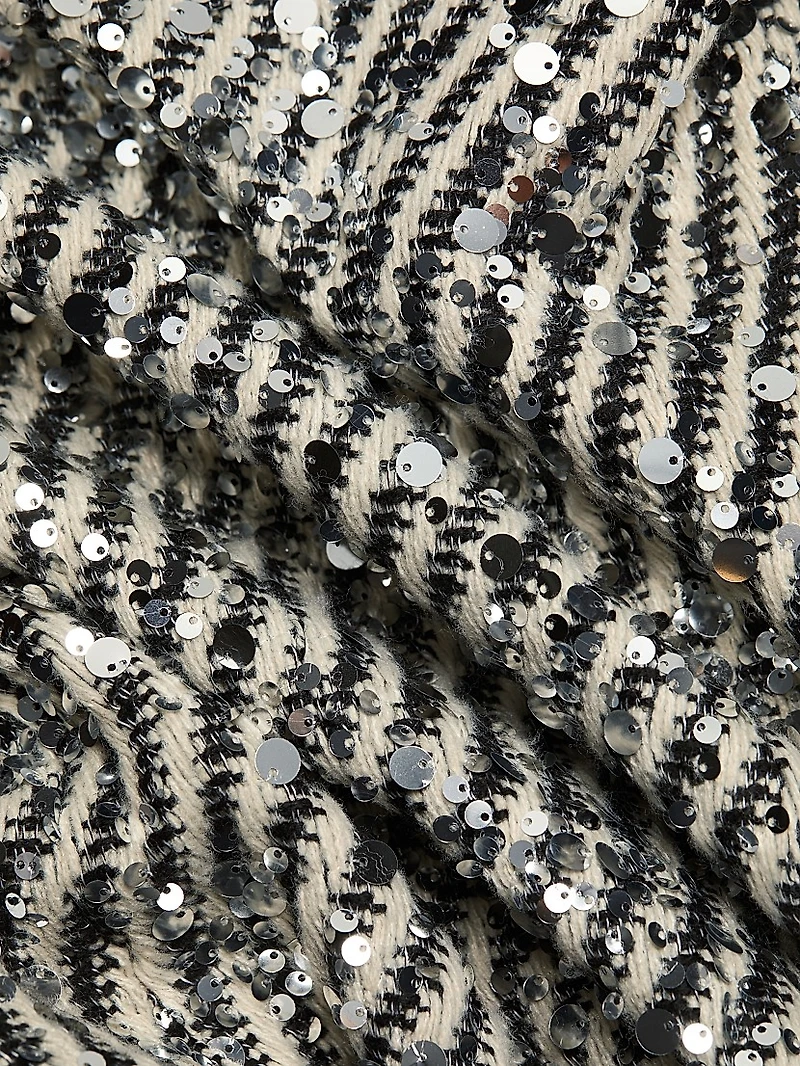 Wanda Sequined Stripe Coat